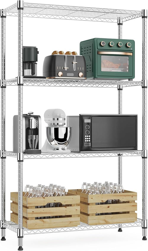 1000 lbs 4Tier Shelf Metal Storage Shelves Wire Rack Closet Organizers by MEIGAOPLASTICANDMETALHKCOLIMITED