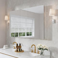 WELLFOR 52" x 30" Rectangle Medicine Cabinet Mirror, Surface Mount or Recessed by WELLFOR