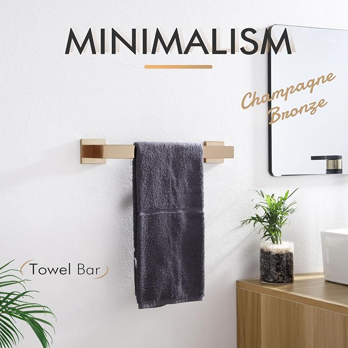 KOKOSIRI 12-Inch Towel Bar for Bathroom Kitchen Towel Holder Wall Mounted - Image 3