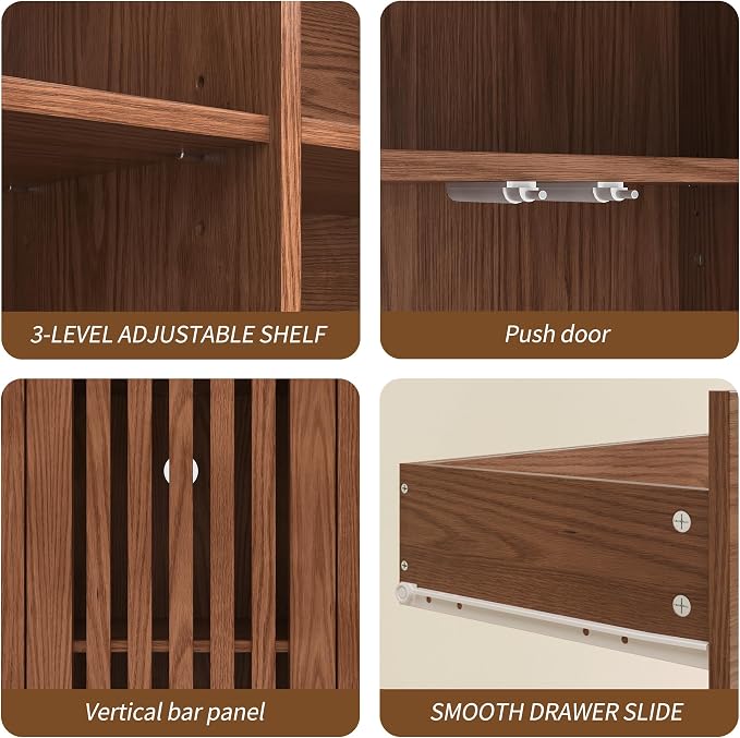 69" Tall Farmhouse Storage Cabinet - Image 7