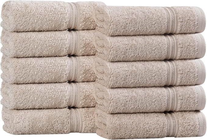 Superior Egyptian Cotton Face Towel/Washcloth Set, Small Towels - Image 2
