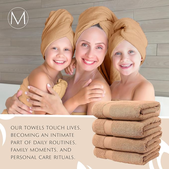 Maura Exquisite 4-Piece Turkish Bath Towel Set: Ultra-Soft, and Plush Towels - Image 5
