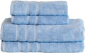 Mosobam Luxury Turkish 4pc Towel Set 30X58 16X30 Allure Blue 700 GSM Bamboo by Mosobam