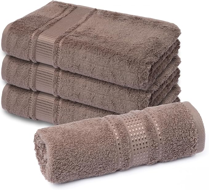 Melissa Linen, 4 Piece Washcloths Set, Absorbent Cotton Towels by MelissaLinen