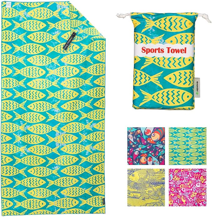 4Monster Microfiber Beach Towel Quick Dry, Super Absorbent Lightweight Travel by 4Monster