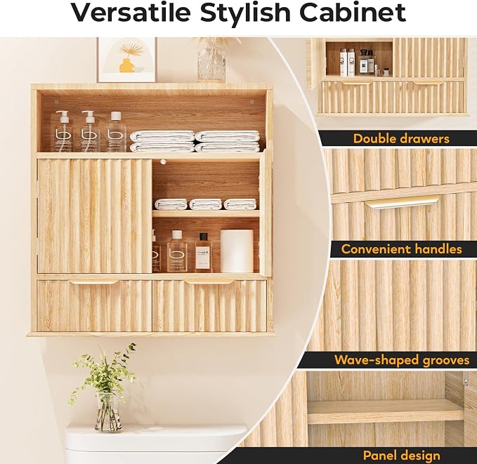 Bathroom Wall Cabinet, Wall Mounted Medicine Cabinet - Image 6