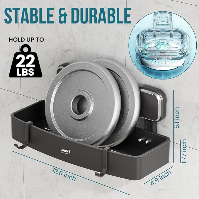 TAILI Shower Caddy Suction Cup, Heavy Duty Shower Organizer - Image 6