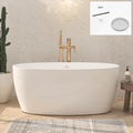 FerdY Tahiti 55" Acrylic Freestanding Bathtub, Elegant Oval Shape Soaking by FerdY