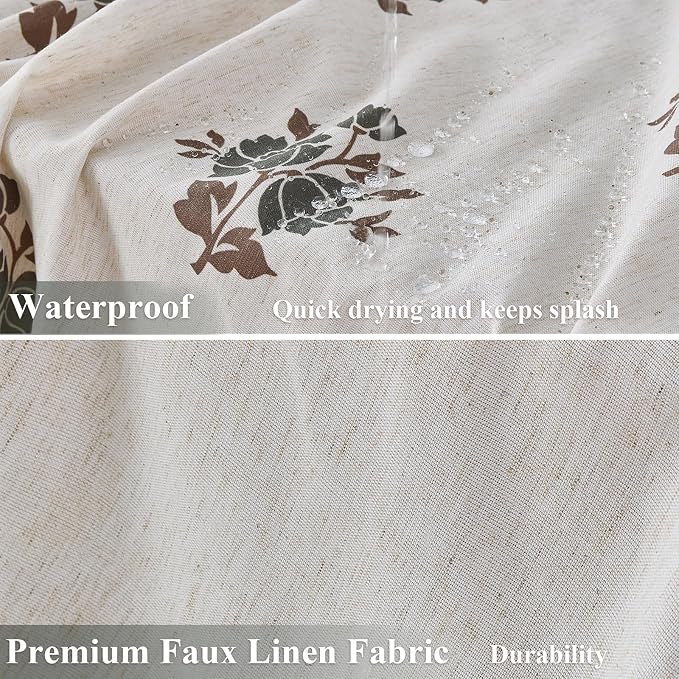 ORTIGIA Linen Green Shower Curtains - Image 4