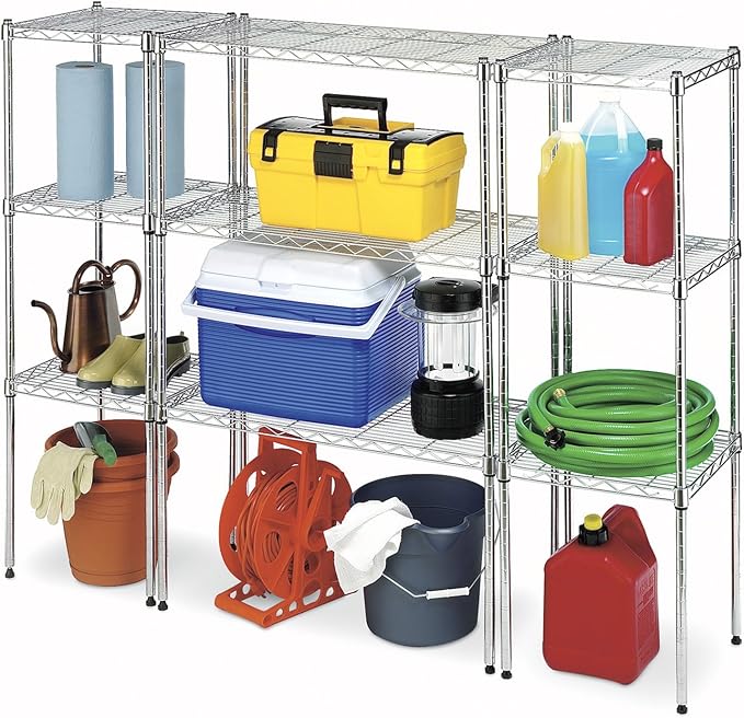 Whitmor 1 Tier Supreme Stacking Shelving Unit, Wire Metal Home Storage Organizer - Image 5