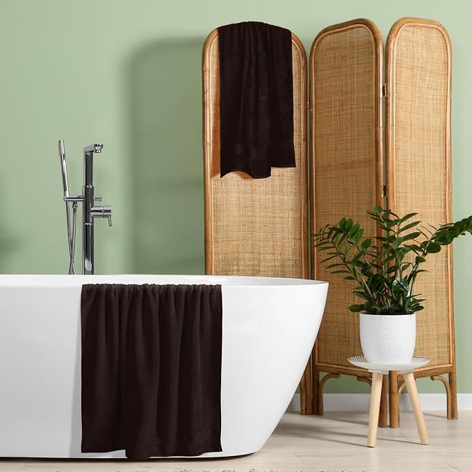 Elvana Home Cotton 2 Pack Oversized Bath Towel Set 28x55 inches, Large Bath - Image 5