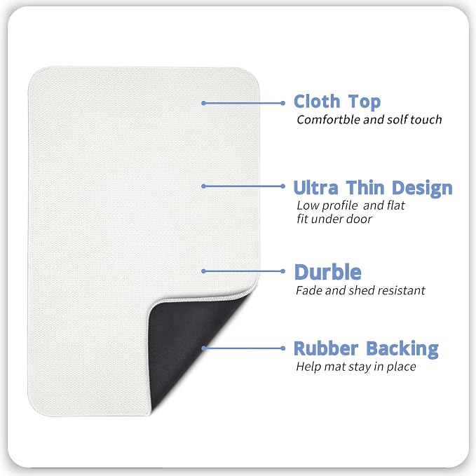Bathroom Rugs Set 2 Pieces, Thin Bathroom Mats, Toilet Rugs, Quick Dry - Image 2