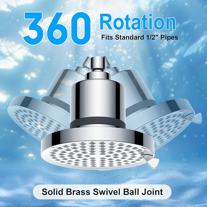 Filtered Shower Head with Filters: Removes Chlorine & Heavy Metals High - Image 9