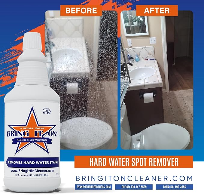 Bring It On Grout Cleaner, Hard Water Stain Remover, Remove Spots on Shower Door - Image 7