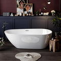 Bathtub with Upturned Ends, CUPC Chrome Drain and Overflow, Built-in Overflow by Unknown