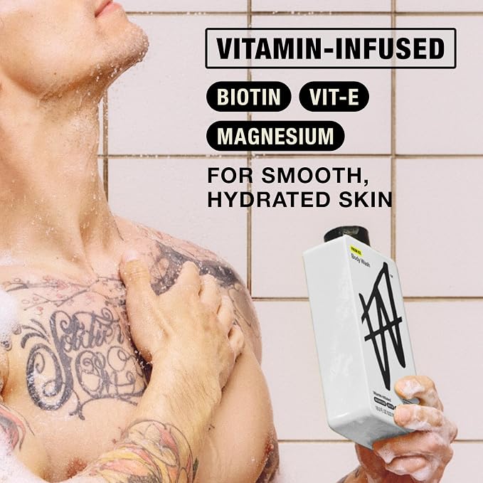 W By Jake Paul Body Wash for Men, Exfoliating Shower Gel - Image 4