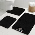 GORILLA GRIP Bathroom Rug Sets 3 Piece, Bath Mat Set and Oval Toilet Base by GorillaGrip