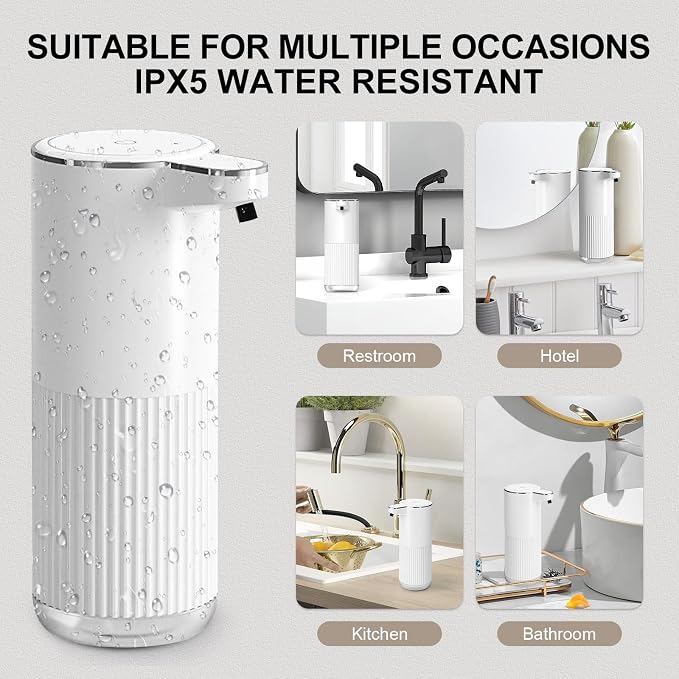 GuDoQi Automatic Touchless Liquid Soap Dispenser, 4-Level Adjustable Foam - Image 7