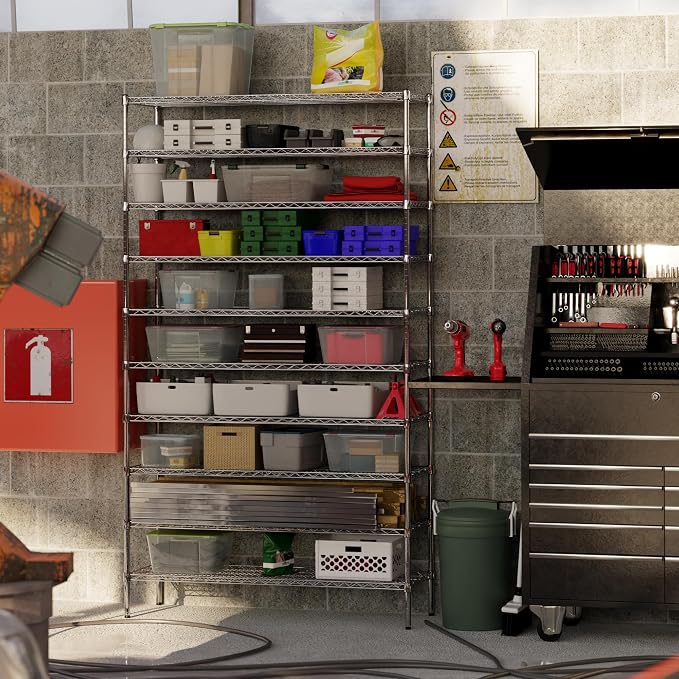18" Deep x 54" Wide x 96" Height Wire Shelving Kit | 10-Tier | NSF Commercial - Image 6