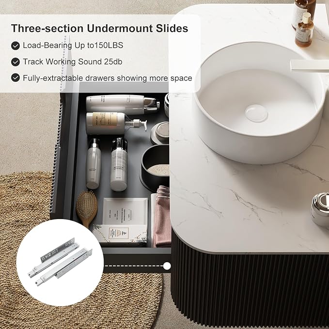 24 Inch Floating Modern Bathroom Vanity - Image 5