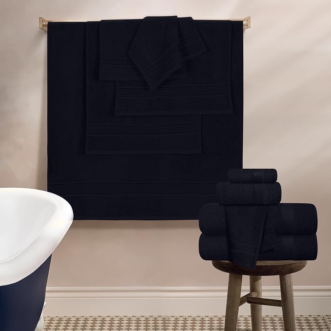 Belizzi Home 100% Cotton Towel Set, Contains 6 Soft Bath Towel, 6 Hand Towels - Image 4