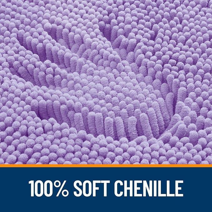 OLANLY Bathroom Rugs 30x20, Extra Soft Absorbent Chenille Bath Rugs, Rubber - Image 3