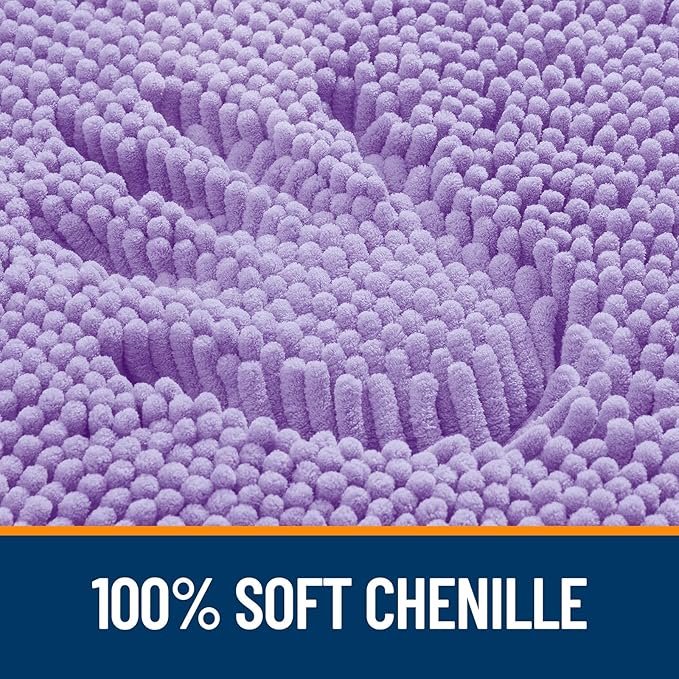 OLANLY Bathroom Rugs 44x24, Extra Soft Absorbent Chenille Bath Rugs, Rubber - Image 3