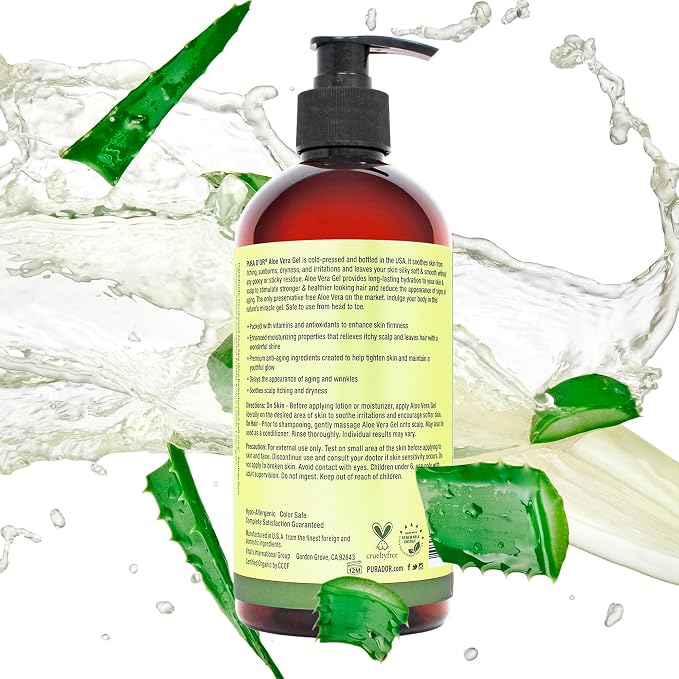 PURA D'OR 16 Oz ORGANIC Aloe Vera Gel - Image 7