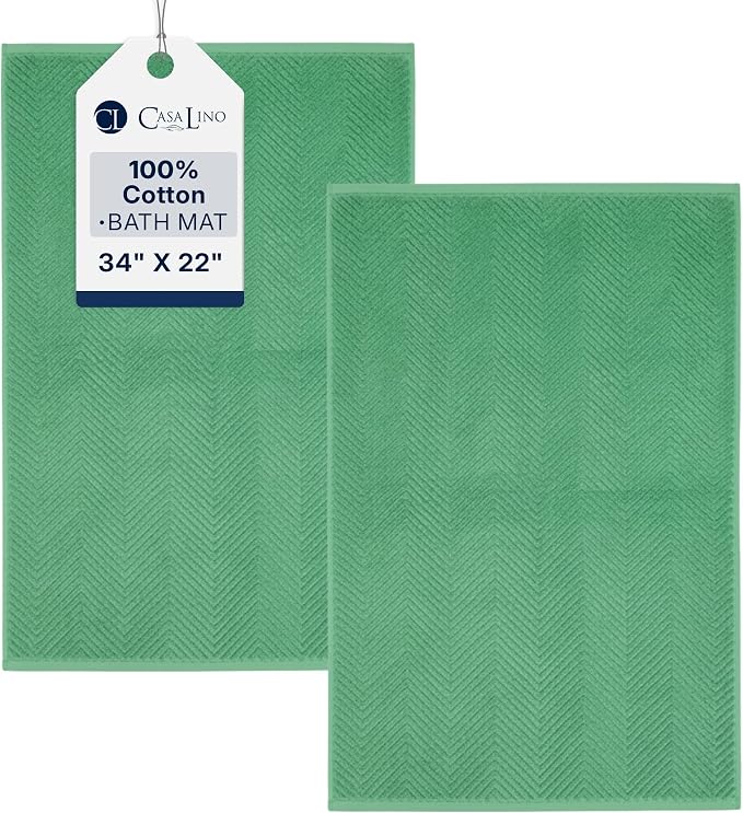 Casa Lino 100% Cotton Bath Mat Set of 2 by CASALINO