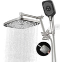 Rain Shower Head with Handheld Spray Combo, 12 Inch Rainfall Shower Heads with by JcrobforBetterLife