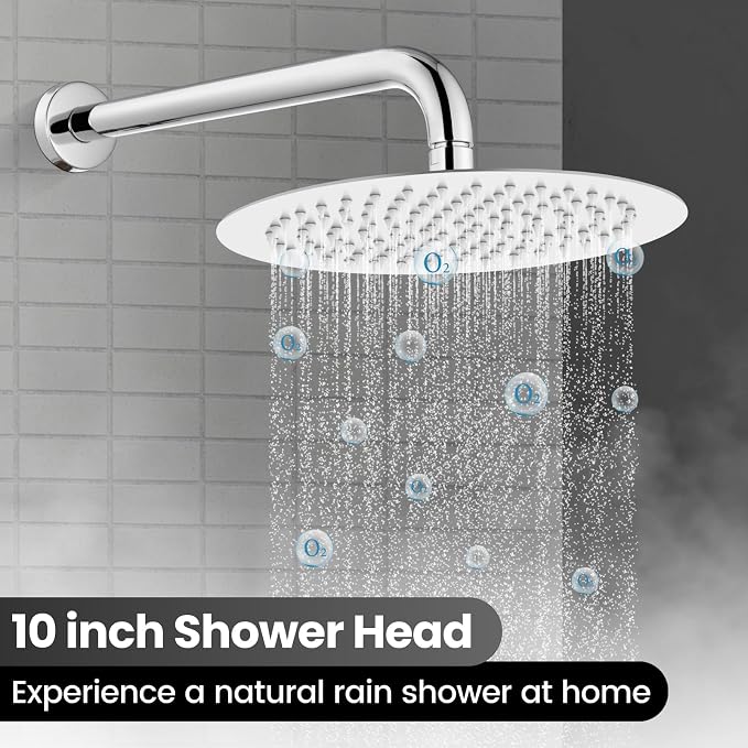 Airuida Shower Fixtures 2 Functions Shower Faucet Set Wall Mounted - Image 2