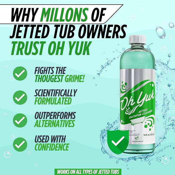 Oh Yuk Jetted Bathtub Cleaner for Jet Tubs, Whirlpools, The Most Effective - Image 3