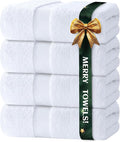 White Classic Luxury Bath Towels Set of 4 Large by WhiteClassic