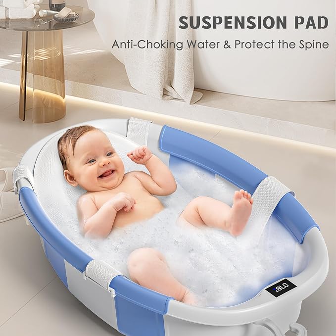 Collapsible Baby Bathtub for Newborn to Toddler 0-36 Months, Spacious Foldable - Image 6