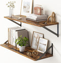 10 Inch Deep Floating Shelves, Floating Shelves 30 Inch Long, Rustic Wood Wall by FunMemories