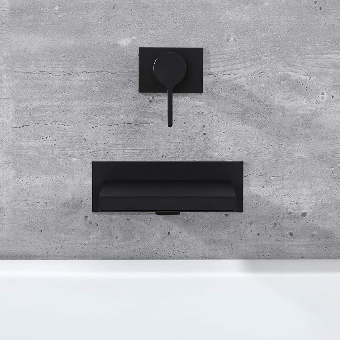 sumerain Wall Mount Bathtub Faucet Black - Image 5