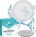 100 Pack, Disposable Shower Drain Hair Catcher Mesh Stickers by AireAllure