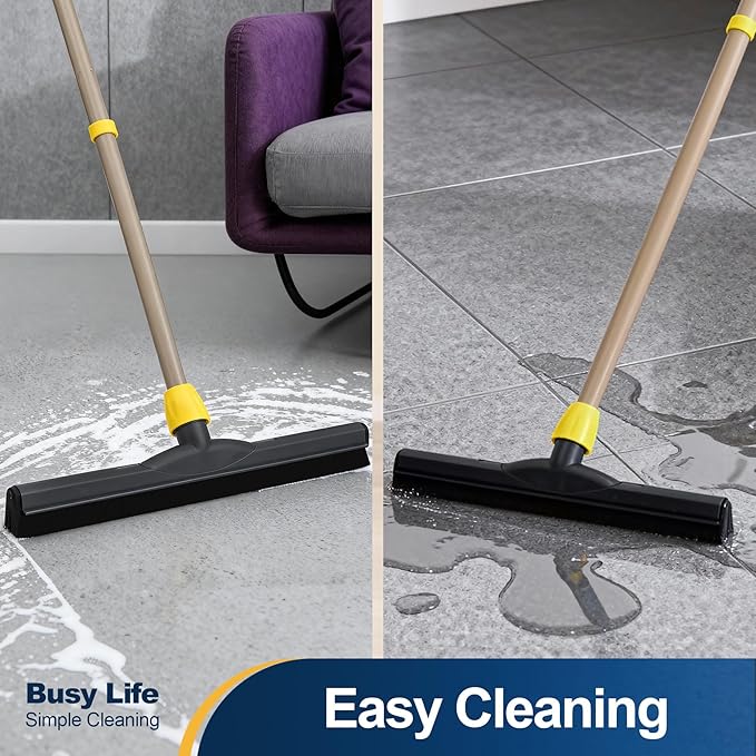 Yocada Floor Squeegee Scrubber Adjustable Telescopic Pole Heavy Duty Household - Image 6