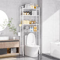 Over-The-Toilet Storage Rack 4-Tier, Bathroom Organizer Shelf Over Toilet by Axdtvoz