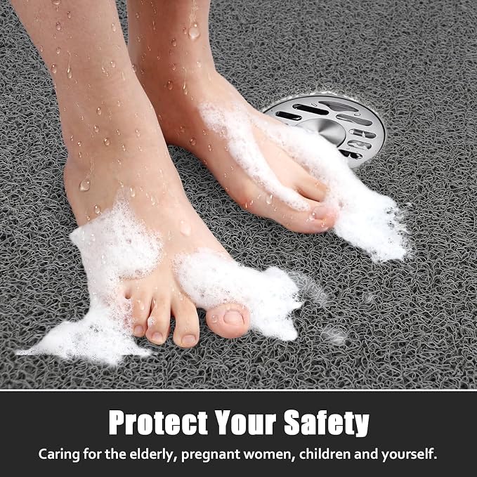 Square Shower Mat Non Slip: 24x24 Inch Shower Floor Mat - Image 6