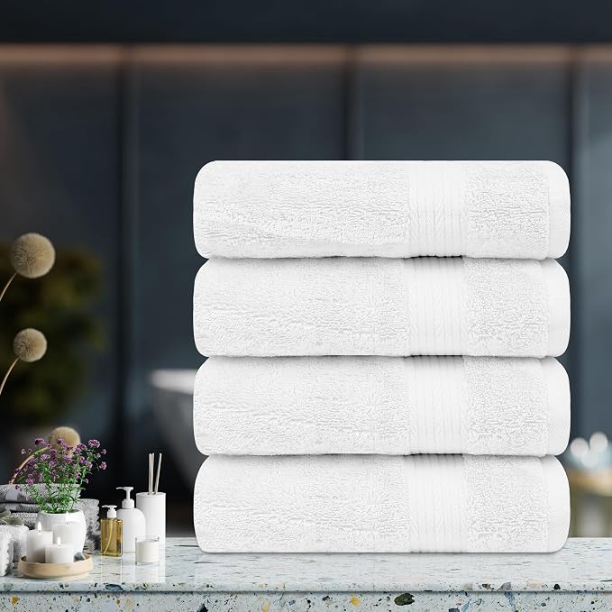 Ample Decor Bath Towels 30 X 54 Inch 600 GSM 100% Cotton Bathroom Towel Soft - Image 2