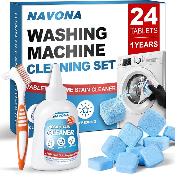 Navona 24 Pack Washing Machine Cleaner Tablets, Washer Cleaner Tablets Pro Set by Unknown