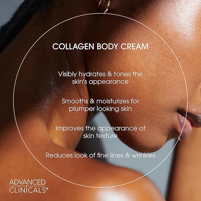 Advanced Clinicals Unscented Collagen Body Cream + Collagen Serum - Image 4