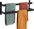 KOKOSIRI Towel Bars Black Bath Towel Holders 24-Inch Bathroom 2-Tiers Ladder by KOKOSIRI