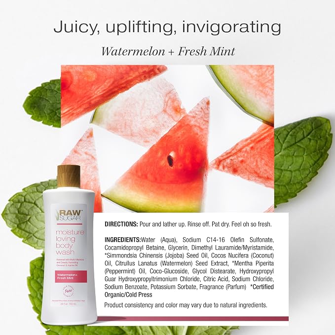 RAW SUGAR Simply Body Wash, Bath Soap, Formulated without Sulfates & Parabens - Image 5