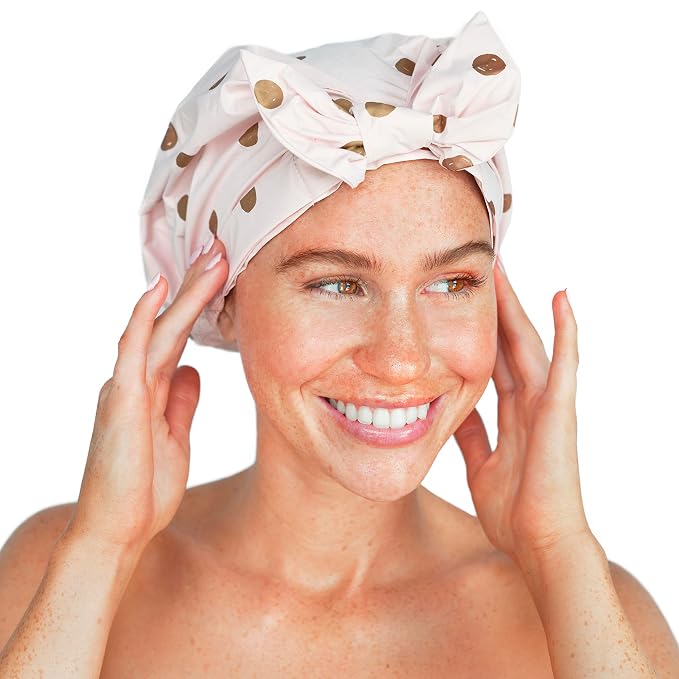 Kitsch Luxury Shower Caps for Women Reusable Waterproof - Image 7