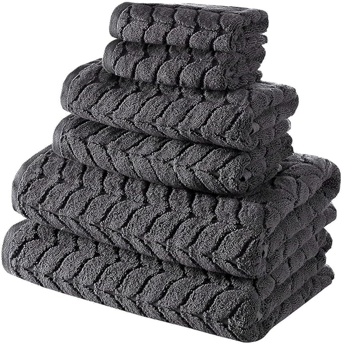 BAGNO MILANO Turkish Bath Towels, Soft Plush Jacquard Luxury Bath Towels - Image 5