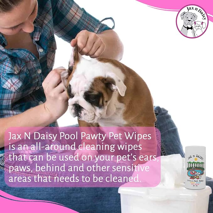 Jax n Daisy Pool Pawty Summer Scent pet Wipes cat Dog Wipes Handy pet Supplies - Image 4