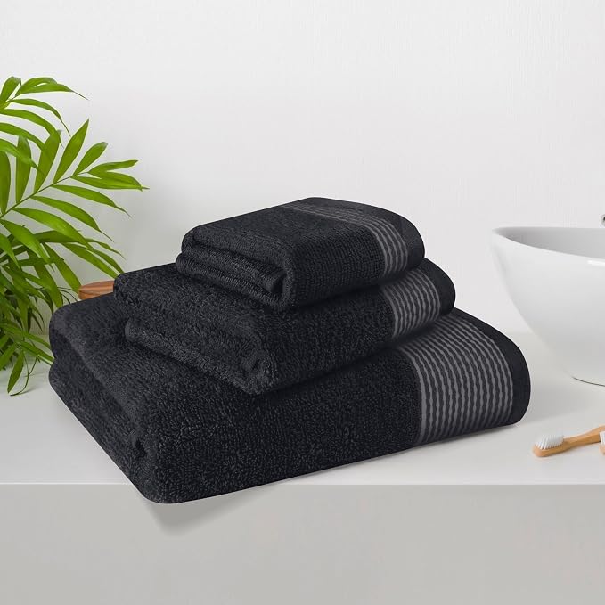 Belizzi Home Ultra Soft 3 Pack Cotton Towel Set, Contains a Bath Towel 28x55 - Image 2