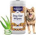 Petpost Large Dog Ear Cleaner Wipes | Ultra Soft XL Cotton Pads in Coconut Oil by Petpost